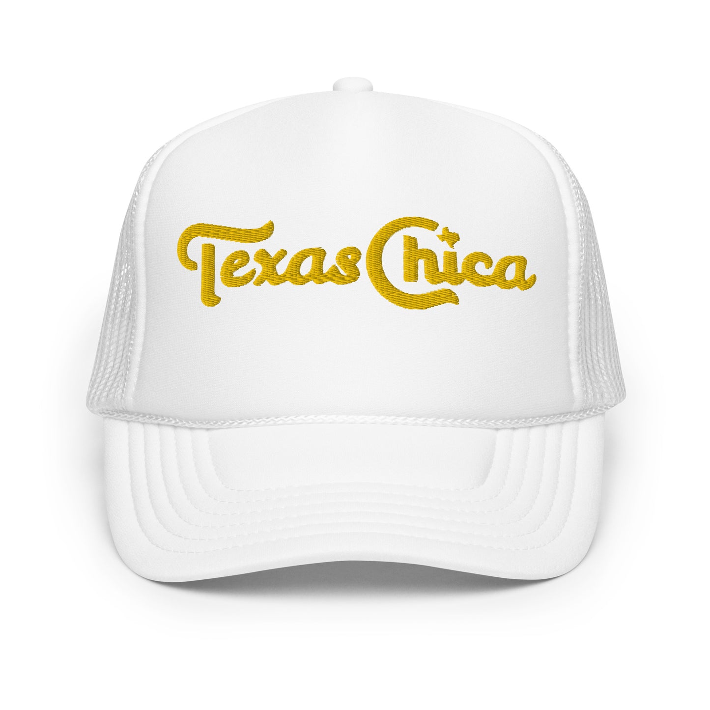 Sombrero camionero de espuma bordado Texas Chica